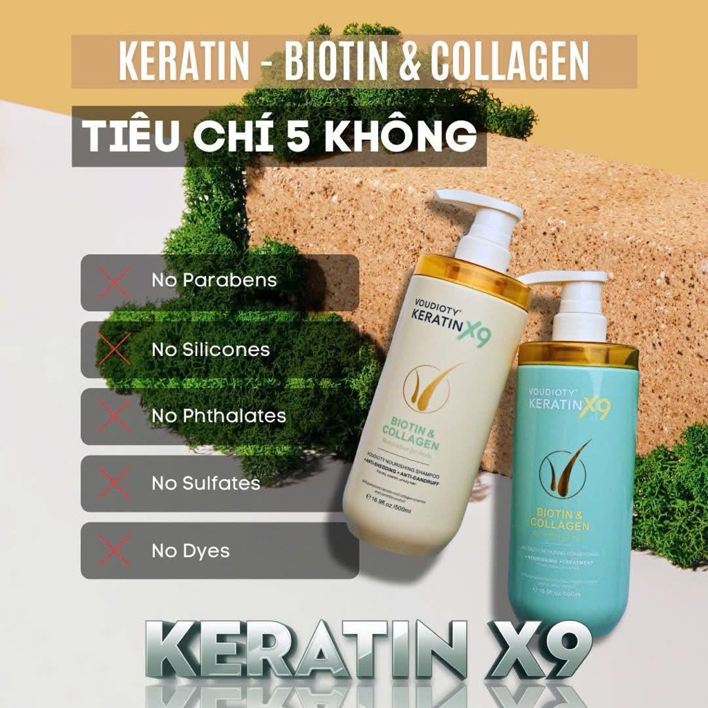 Dầu gội xả Keratin X9