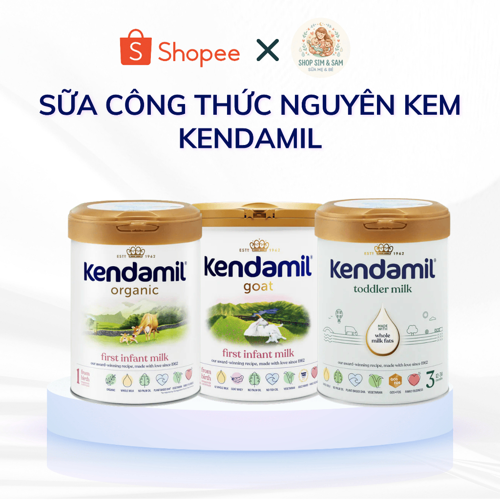 Sữa Cho Bé Kendamil Công Thức Nguyên Kem - Kendamil Organic -  Kendamil Dê Goat - Kendamil  Classic 