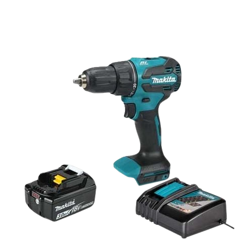 Máy khoan và vặn vít dùng pin Makita DHP490 Chính Hãng| Thân máy khoan DHP490Z, Pin BL1830 3.0Ah, Sạ