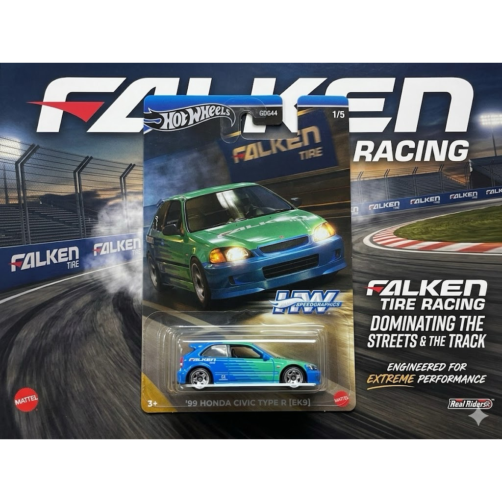 Hot wheels xe mô hình 99 Honda Civic Type R [EK9]