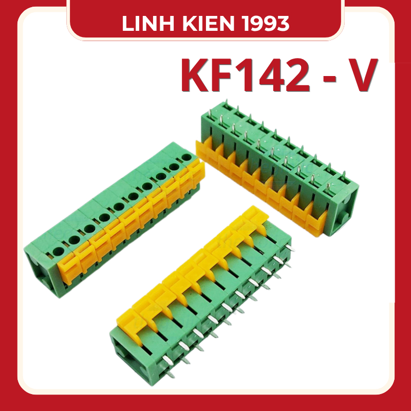 Đầu Nối Dây KF141V 2Pin 2.54mm, header Lò Xo Không Cần Vít, Chân Mạ Thiếc, Connector PCB DIY IoT