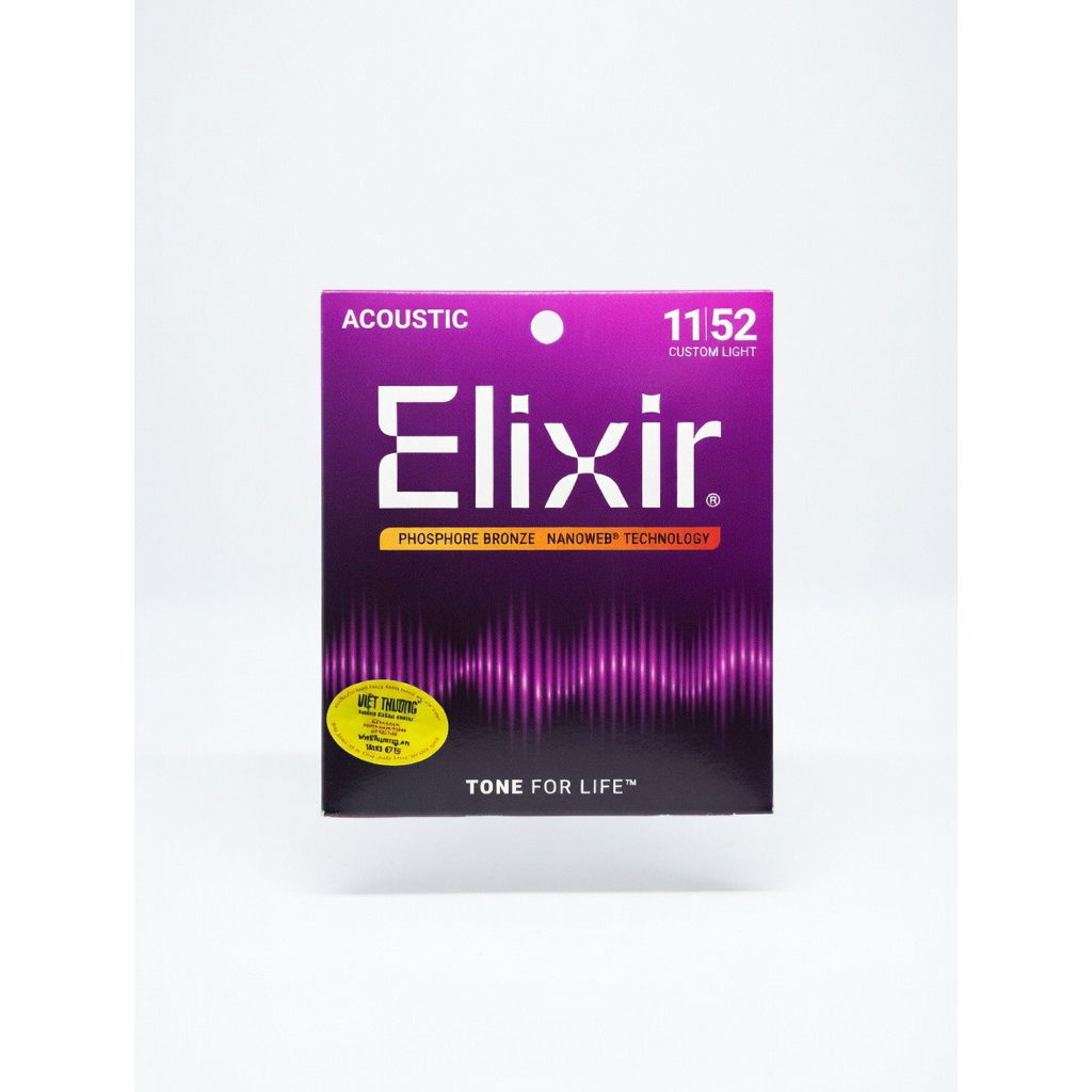 Đây Đàn Aucaustic Elixir Phoóphor  Bronze Nanoweb Custom Light 11-52.