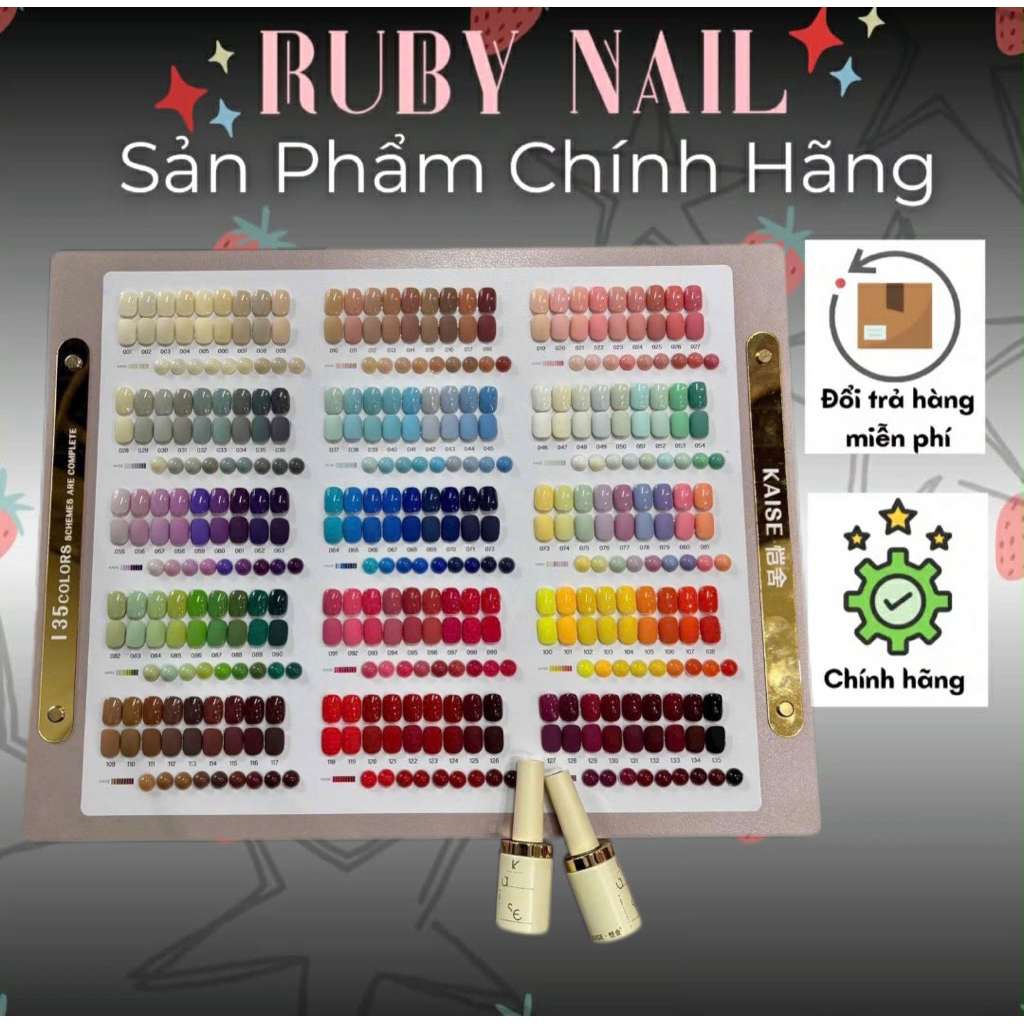 Set sơn gel 135 màu KAISE kèm bảng