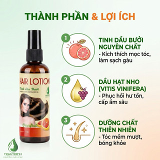 Tinh Dầu Bưởi Mọc Tóc Ngân Bình Dạng Chai Xịt 100ml Hỗ Trợ Giảm Rụng, Dưỡng Tóc Suôn Mượt