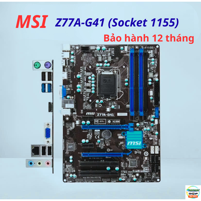 Main Giga Z77  H77 Samsung/ ASUS/ MSI. Socket 1155 DDR3 – 4 Khe RAM – Hỗ Trợ i3 i5 i7 Gen 2 3. Bảo h
