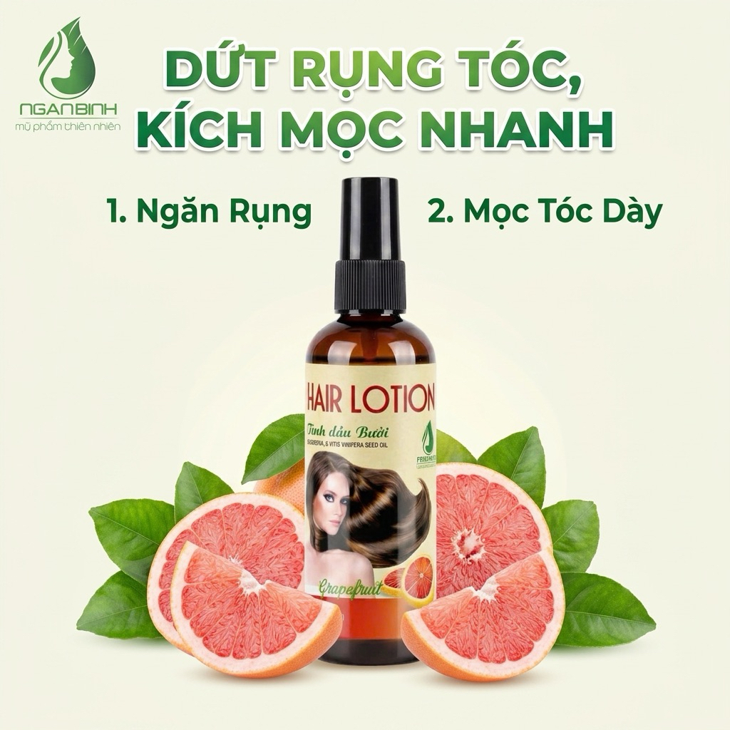 [CHÍNH HÃNG] Xịt Tinh Dầu Bưởi Mọc Tóc Giảm Gãy Rụng, Dưỡng Tóc Dày Mượt Chắc Khỏe 100ml