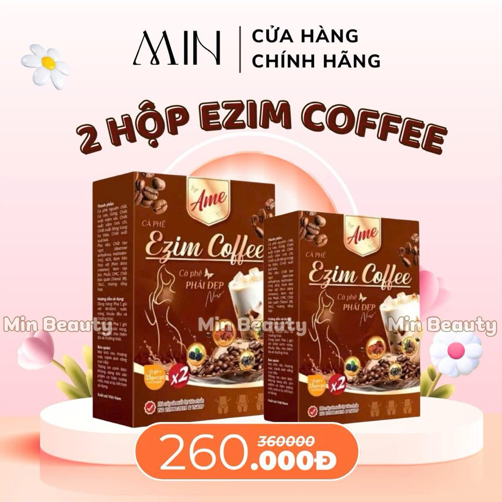 [FREESHIP + QUÀ TẶNG] COMBO 2 HỘP EZIM COFFEE Giảm Cân An Toàn, Hiệu Quả - 1 hộp 15 gói