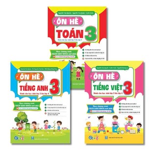 Sách - Combo Ôn Hè Toán, Tiếng Việt và Tiếng Anh Lớp 3 - Chương Trình Mới - Dành cho học sinh lớp 3 lên 4 (3 cuốn)