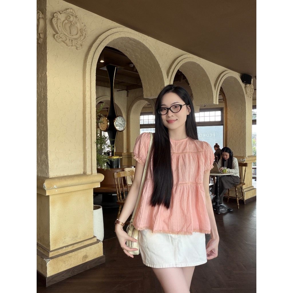 (Oder QC). áo sơ mi babydoll vải thô boi mềm mỏng mát  LAMO - B1542 | BigBuy360 - bigbuy360.vn