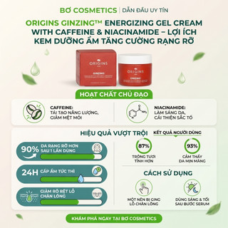 Kem Dưỡng Ẩm Origins GinZing Energizing Gel Cream 50ml l Bơ Cosmetics