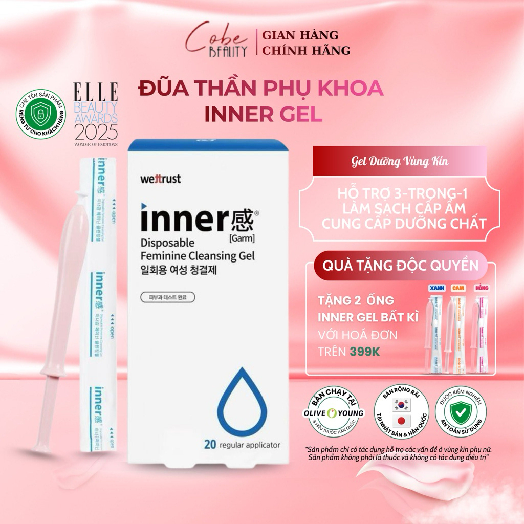 [Inner Gel Xanh] Đũa Thần Inner Gel Dưỡng VK WETTRUST INNERGARM Disposable Multicare Essence Gel