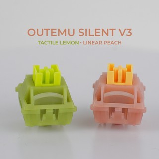 OUTEMU SILENT V3 (LEMON & PEACH) – Silent Tactile/Linear Switch, êm “mất hút”, mượt ổn định