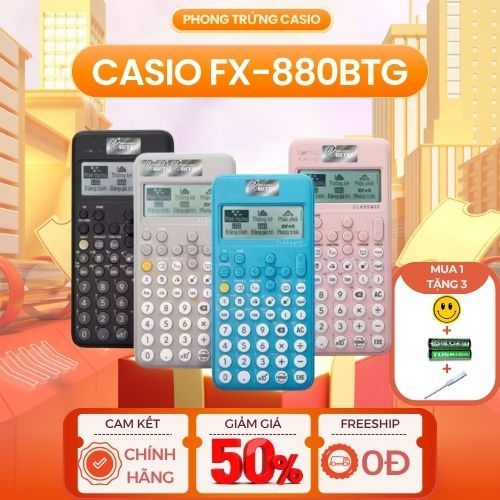 [MUA 1 TẶNG 3] Máy Tính Casio fx-880BTG Cũ (Độ Mới 85-99%) dành cho học sinh, sinh viên