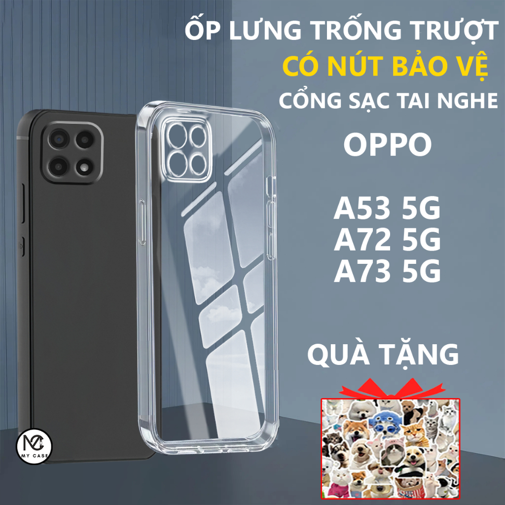 Ốp lưng bảo vệ chân sạc OPPO A72 5G / A73 5G / A53 5G chống trơn trượt-My Case