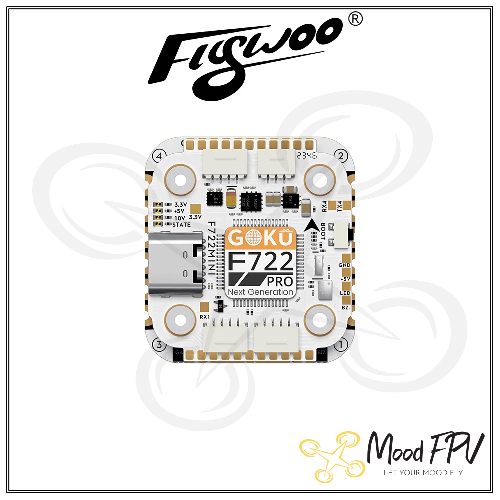 Tháp Mạch Flywoo GOKU F722 Pro Mini V2 45A 32Bit 128K 20X20 Stack