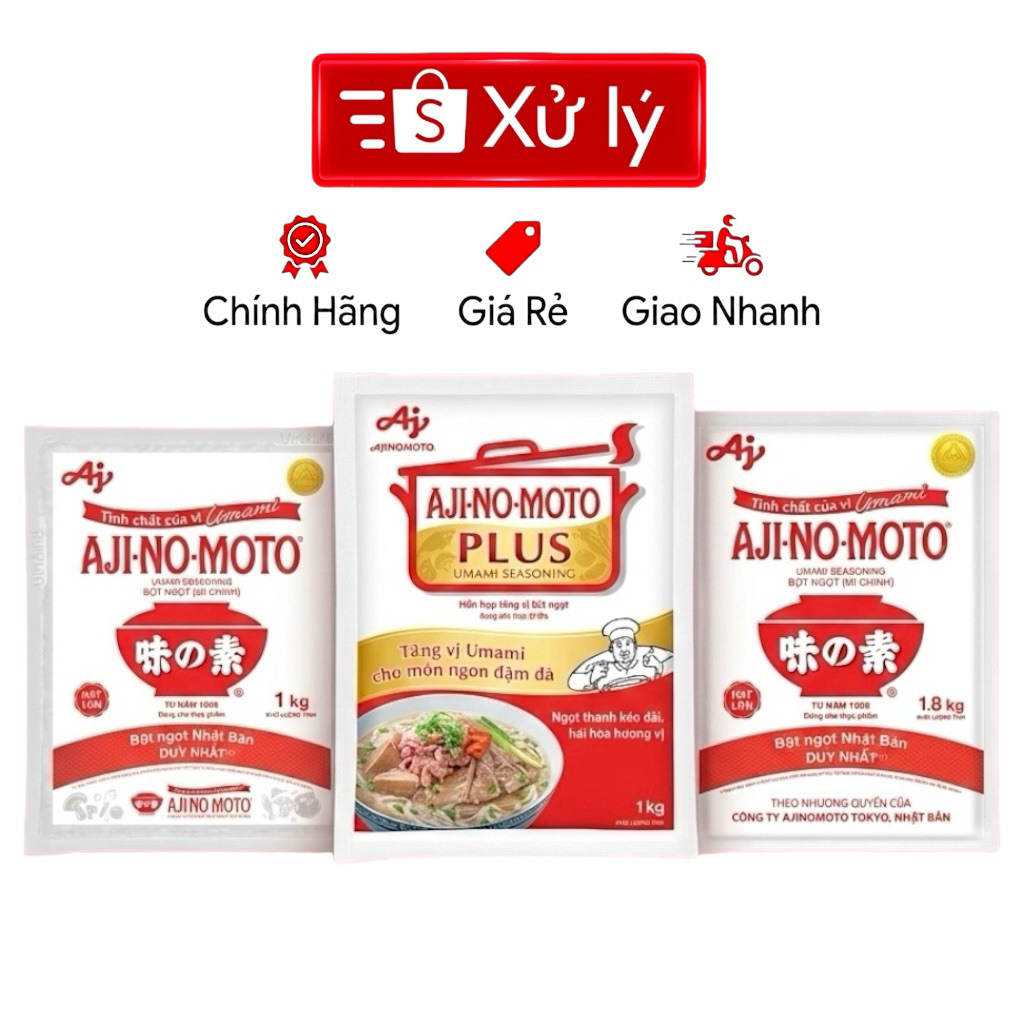 [ CHÍNH HÃNG ] Bột Ngọt Ajinomoto 1kg Hạt Lớn/Hạt Nhỏ/ Plus - Bách hóa tổng hợp Dũng Mơ