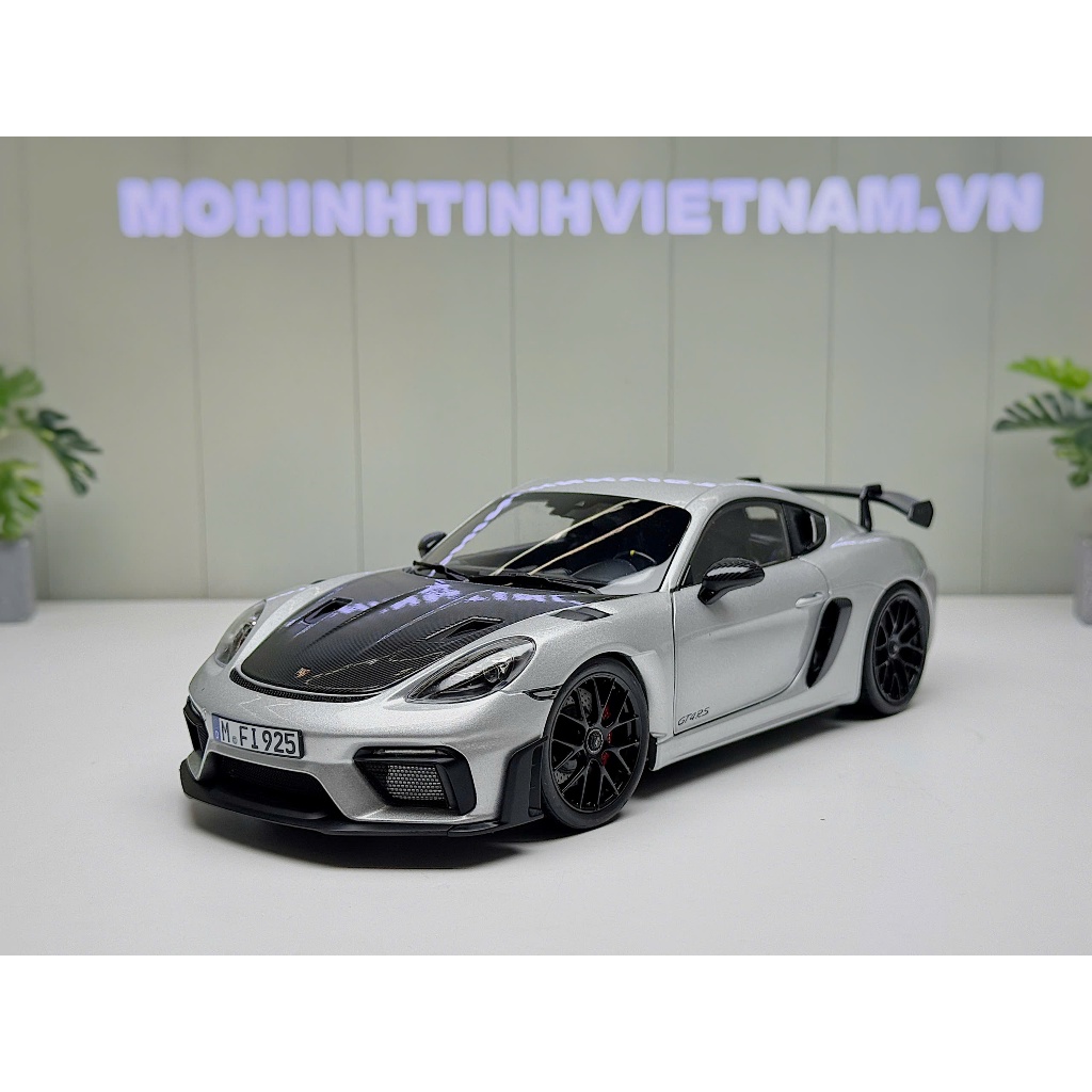 XE MÔ HÌNH PORSCHE CAYMAN GT4 RS 2023 WEISSACH PACKTỶ LỆ 1/18 NOREV