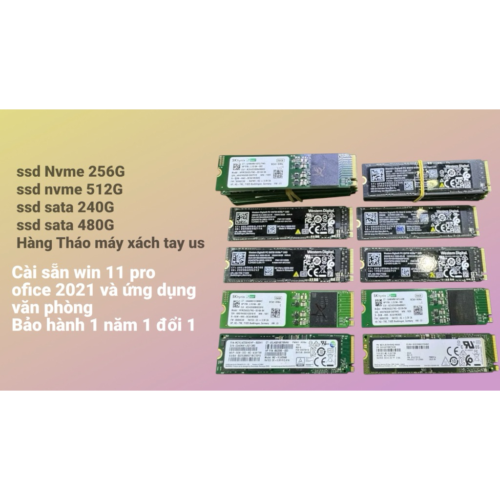 ổ cứng ssd M2 nvme 256Gb-512Gb samsung - Hynix - Micron (bảo hành 12 tháng)