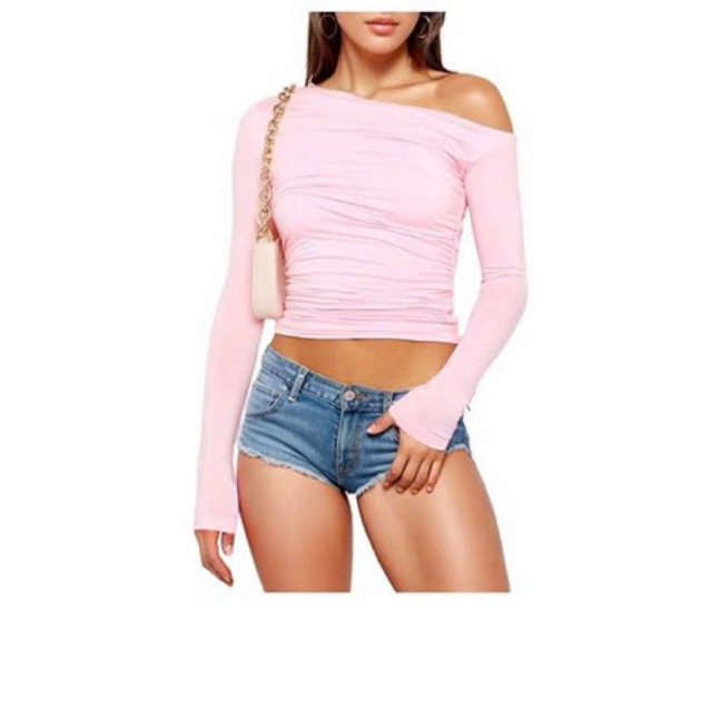 Ao croptop lệch vai nữ thời trang