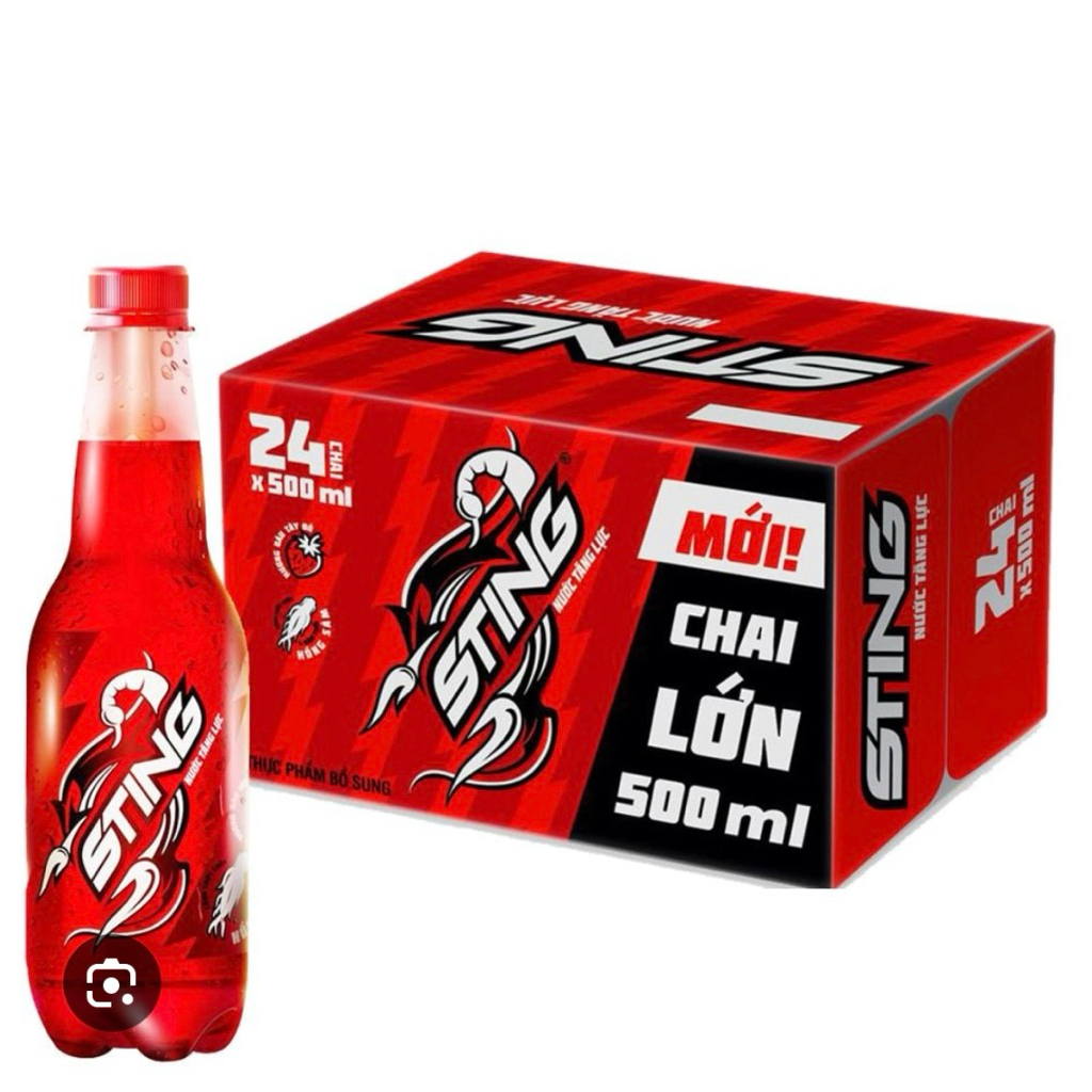 [ 1 Thùng 24 Chai] Sting Dâu Chai 500ml