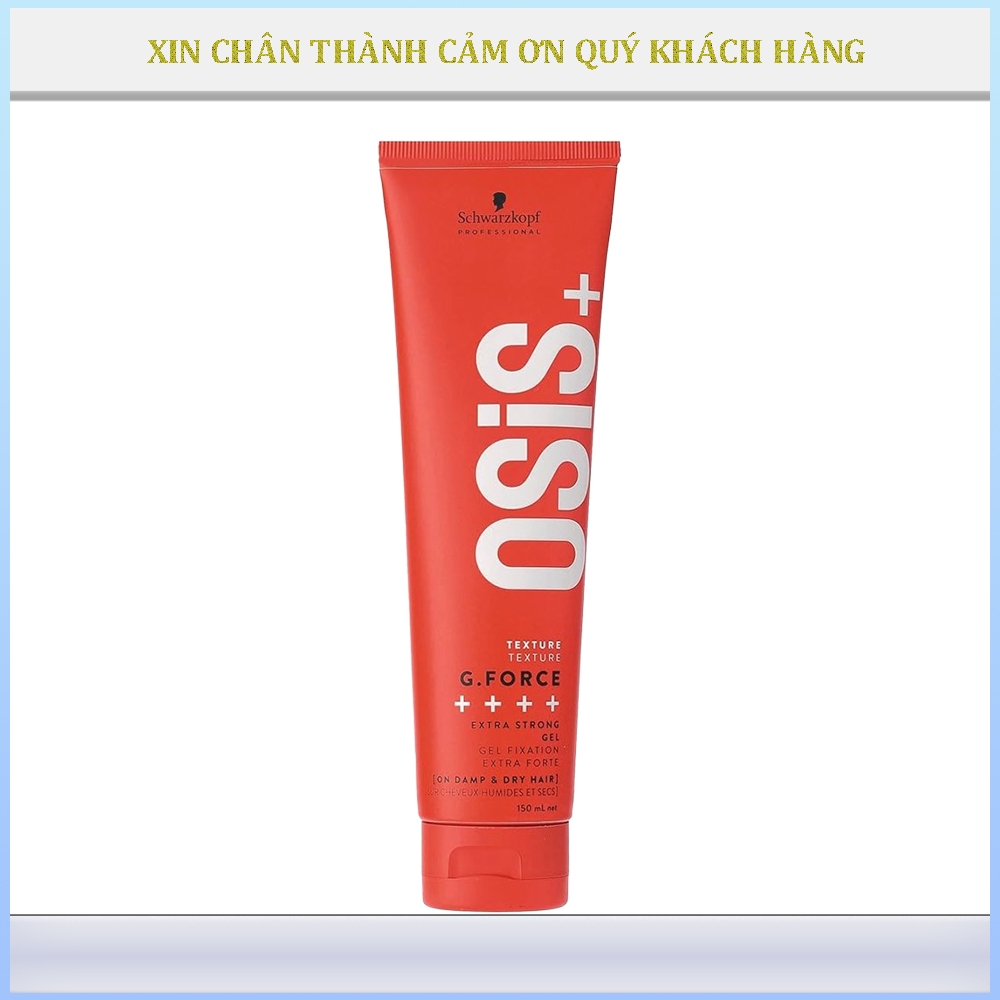 Gel tạo kiểu giữ nếp tóc cứng Osis Gforce 150ml-L4