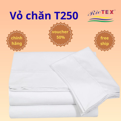 Vỏ chăn trắng trơn- trắng sọc RIOTEX vải T250 55% cotton thoáng mát mềm mại đủ KT : 1m6, 1m8, 2m2x 2m, 2m2, 2m4 x 2m4