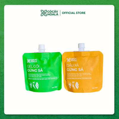 Dầu Gội Xả Thảo Dược Gừng Sả 30g Ngăn Tóc Bết Dầu Cỏ Cây Hoa Lá