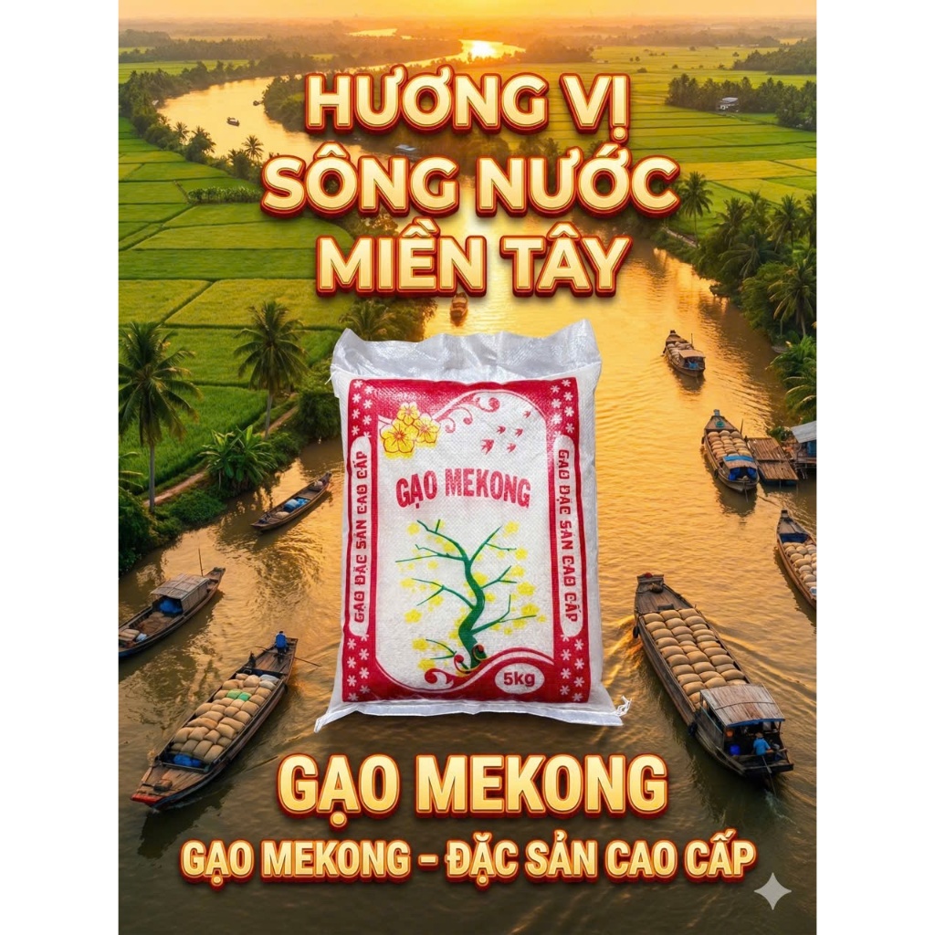 GẠO ĐẶC SẢN MEKONG - TÚI 5KG - GẠO MEKONG QUẬN 3