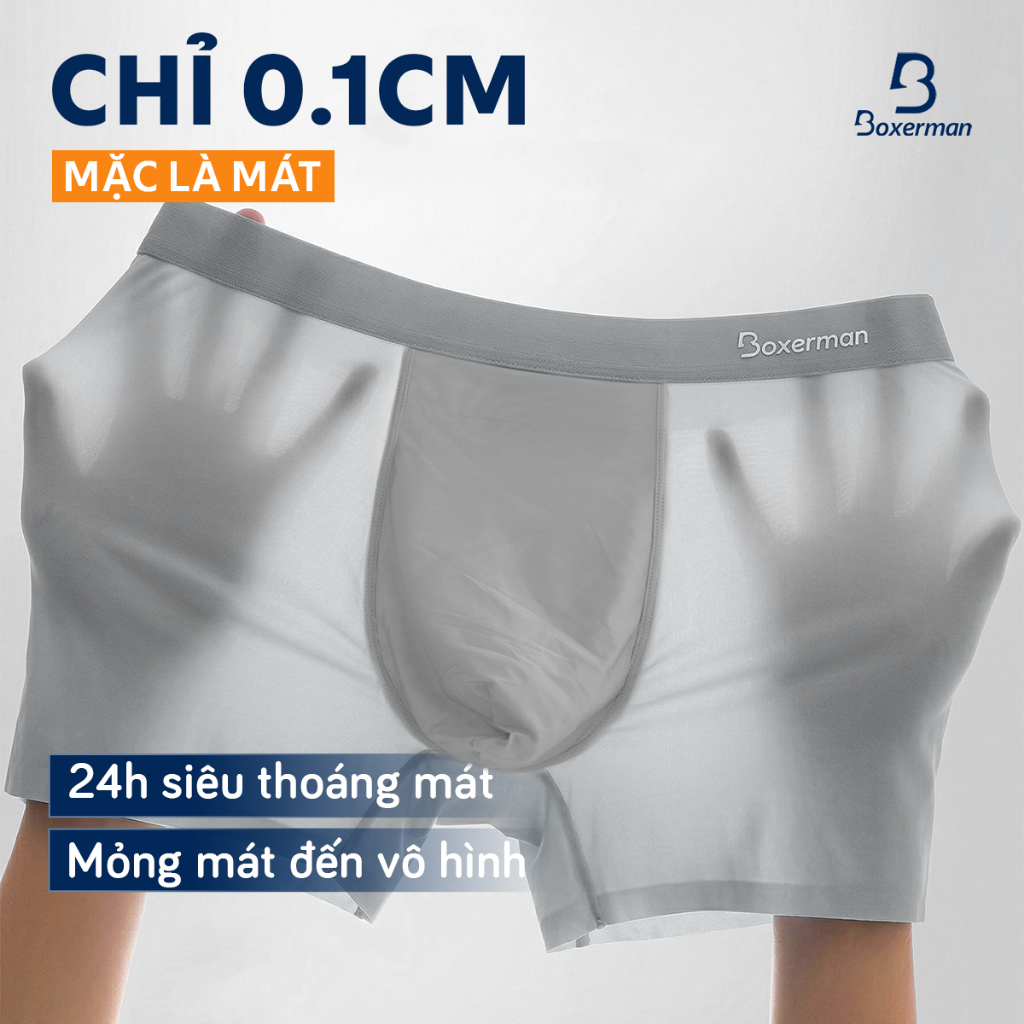 Combo 3 Quần lót boxer nam PROFIT BOXERMAN Quần sịp đùi nam co giản 4 chiều,kháng khuẩn khử mùi