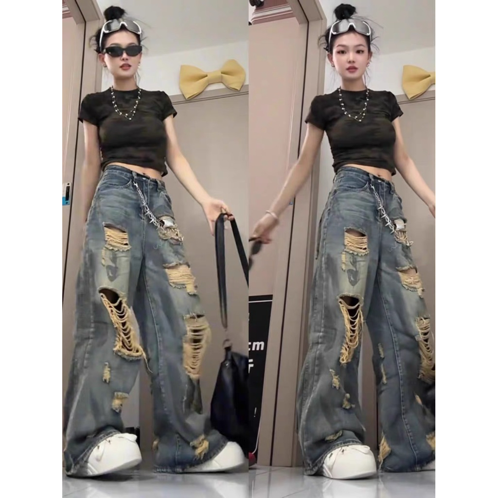 QUẦN JEAN RÁCH FORM RỘNG CÁ TÍNH – STYLE STREETWEAR