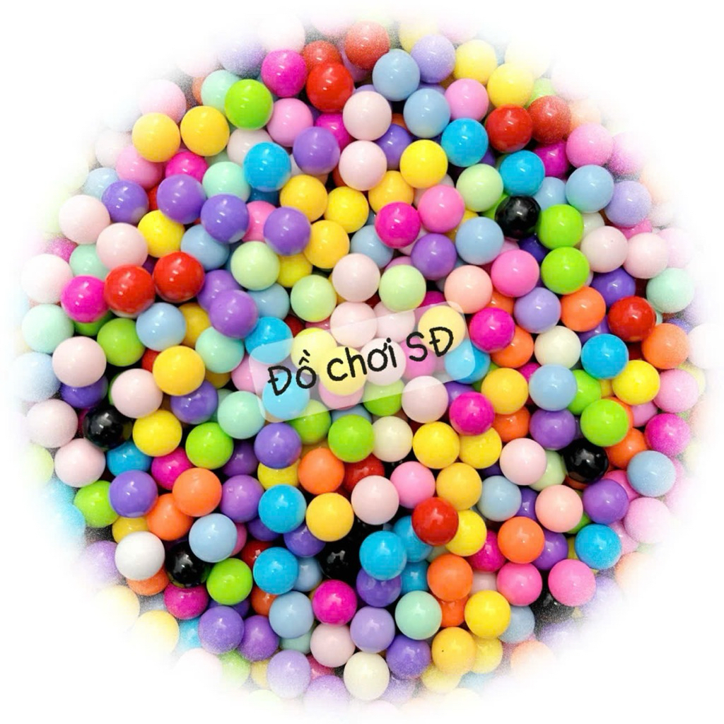 100 VIÊN BI NHỰA 8MM - BI NHỰA ĐẶT RUỘT- PHỤ KIỆN BI CÁC LOẠI ĐỒ CHƠI