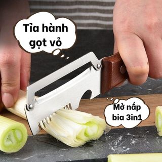 Dao Cắt Sợi Hành Dụng Cụ Tỉa Hành Nhiều Lưỡi, Chẻ Sợi Rau Muống Bằng Thép Không Gỉ, Gọt Vỏ Tiện Lợi - DCTH02