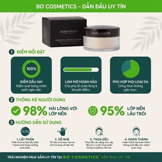 Phấn phủ bột Laura Mercier Translucent Loose Setting Powder | Bơ Cosmetics
