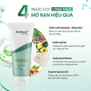 Combo Kem Rạn Da Và Serum Actiscar Stretch Làm Mờ Rạn Do Mang Thai, Dậy Thì, Tăng Cân, Cấp Ẩm Cho Da
