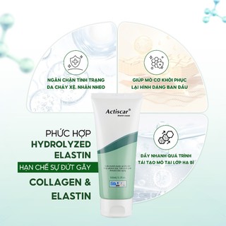 Combo Kem Rạn Da Và Serum Actiscar Stretch Làm Mờ Rạn Do Mang Thai, Dậy Thì, Tăng Cân, Cấp Ẩm Cho Da