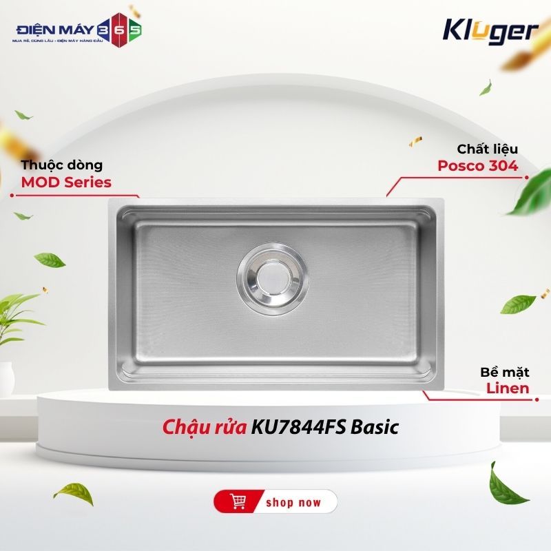 Chậu rửa chén Kluger KU7844FS Basic – Thiết Kế Sang Trọng Phù Hợp Mọi Gian Bếp