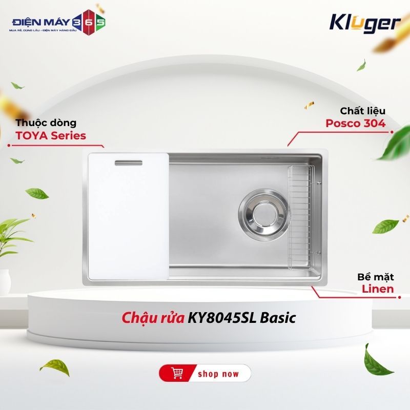 Chậu rửa chén Kluger KY8045SL – Thiết Kế Tinh Tế Nâng Tầm Không Gian Bếp