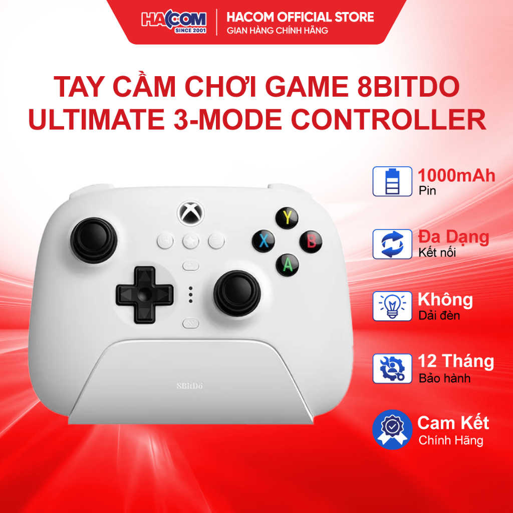 Tay Cầm Chơi Game 8BitDo Ultimate 3-mode Controller for Xbox - Bảo Hành 12 Tháng HACOM PC