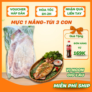 [ Siêu Tốc HCM ]   Mực 1 Nắng 3 Con - Mực 1 Nắng Rã Đông Khoảng 700G