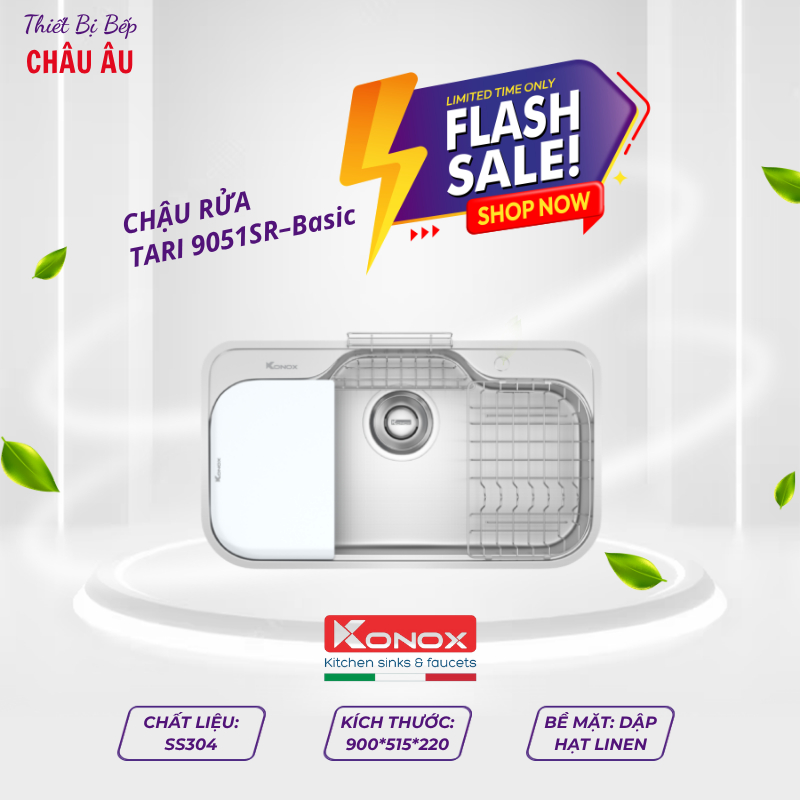 Chậu Rửa Bát Konox TARI 9051SR – Rộng Rãi, Tối Giản Chuẩn Phong Cách Nhật