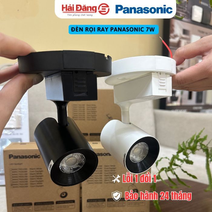 Đèn rọi ray Panasonic 7W - Đèn chiếu điểm gắn thanh ray và gắn trần (Mua 3 đèn tặng 1 thanh ray 1m)