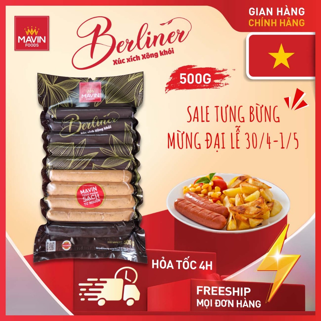 Xúc xích Berliner Mavin - Ngon chuẩn Đức