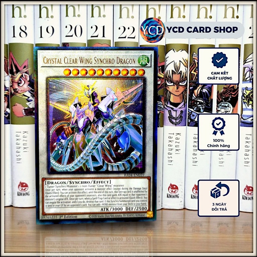 [YCDcardgame] Thẻ bài yugioh chính hãng Crystal Clear Wing Synchro Dragon  – Prismatic Ultimate Rare