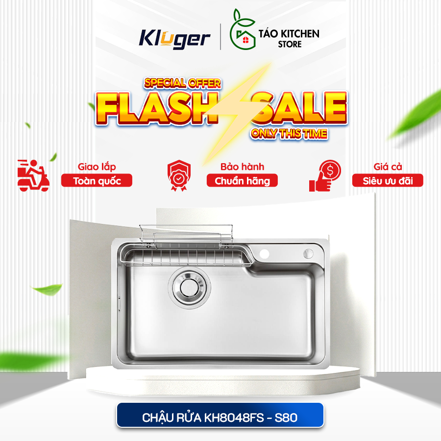 Chậu rửa chén Kluger KH8048FS - S80 – Chậu Rửa Bát Thoát Nước Nhanh