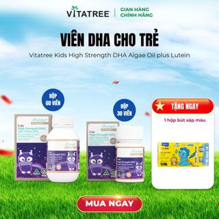 TPBVSK Kids High Strength DHA Algae Oil Plus Lutein Hộp 60 viên và Hộp 30 viên - Viên DHA cho bé