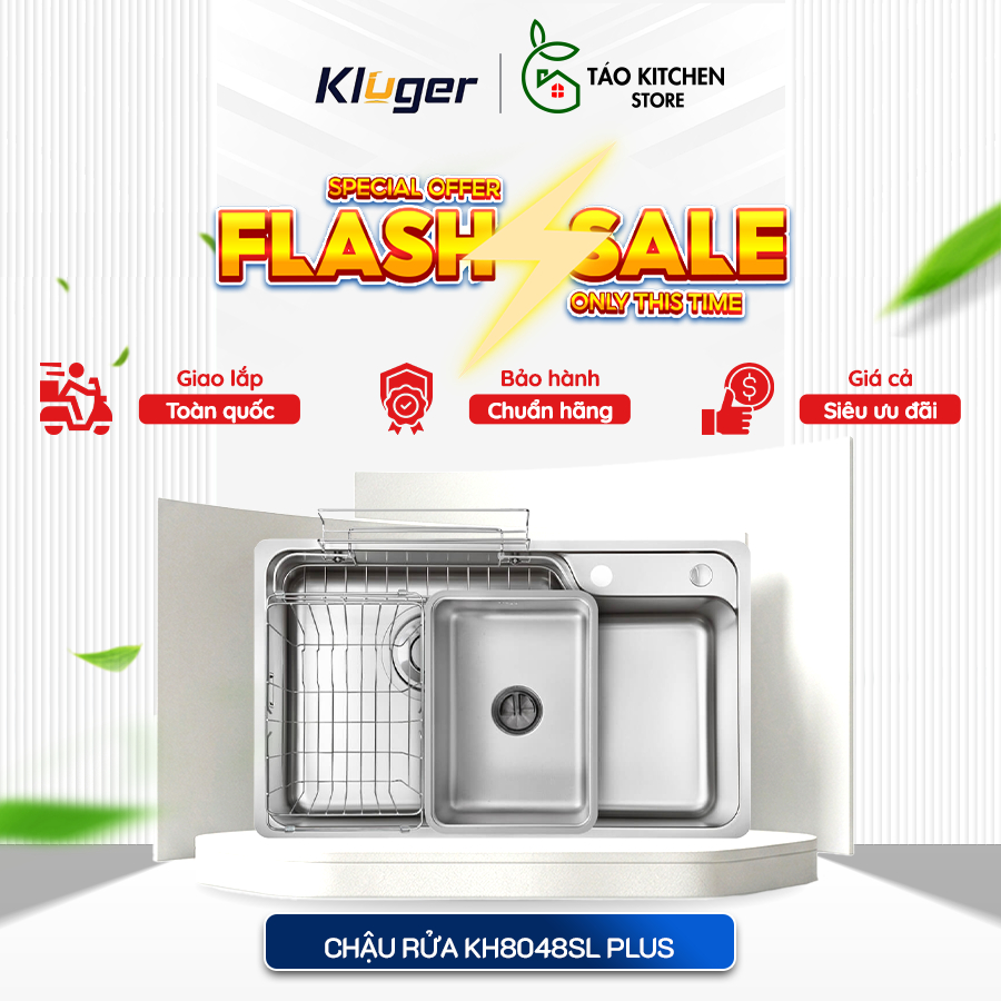 Chậu rửa chén Kluger KH8048SL Plus – Chậu Rửa Bát Dễ Lau Chùi