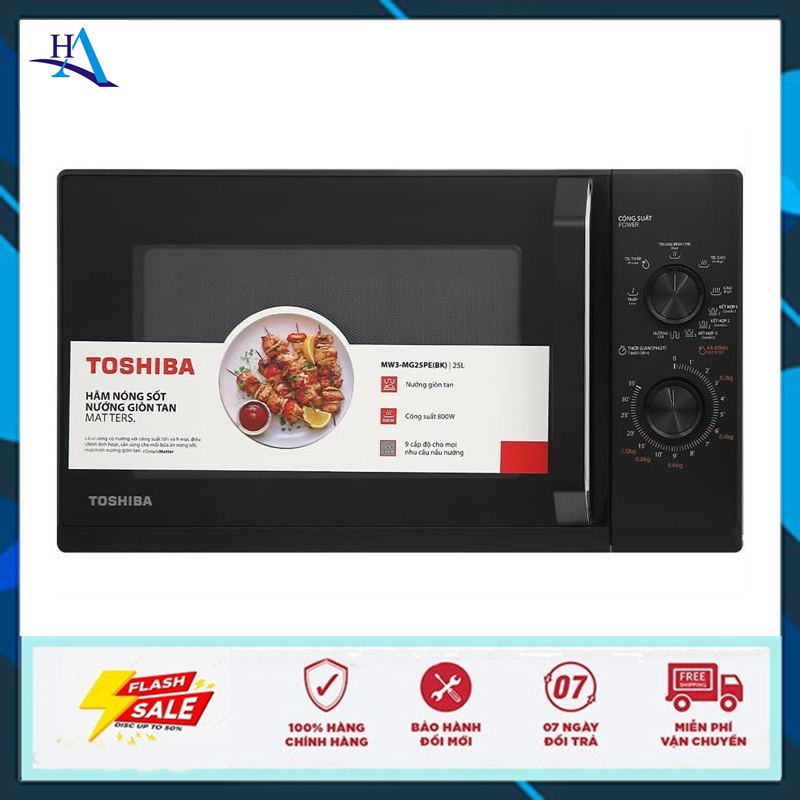 Lò vi sóng có nướng Toshiba MW3-MG25PE(BK) 25 lít (Free Ship Nội Thành TP.HCM-Ngoài Tỉnh Liên Hệ Sho