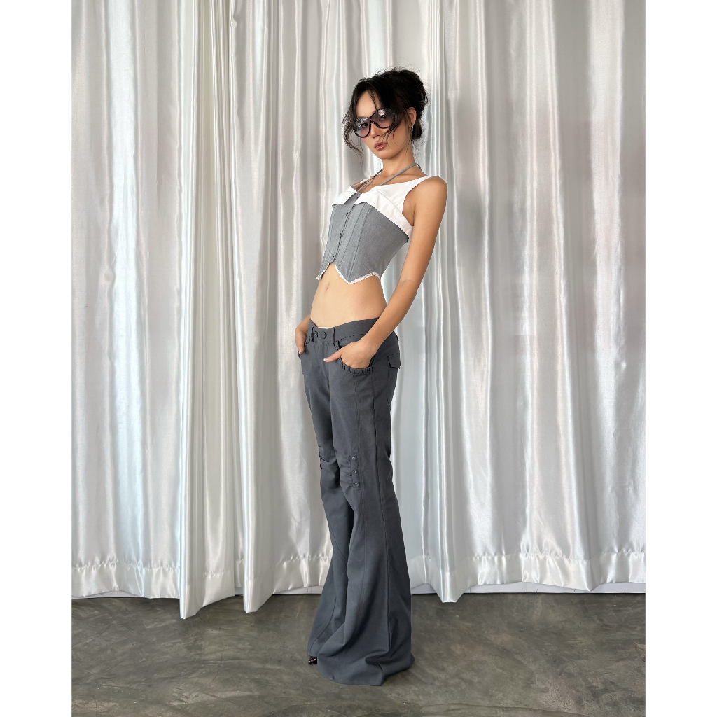Quần Ống Loe Cạp Trễ ARISING FLARE PANTS AIAI OFFICIAL