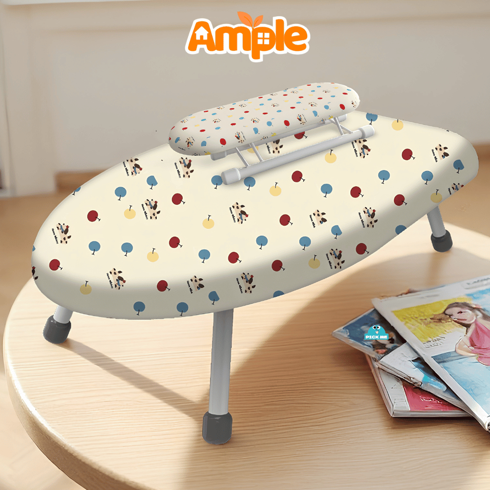 Cầu Là Quần Áo Mini Gấp Gọn, Bàn Để Ủi Quần Áo AMPLE Vỏ Bọc Cotton Chống Bỏng