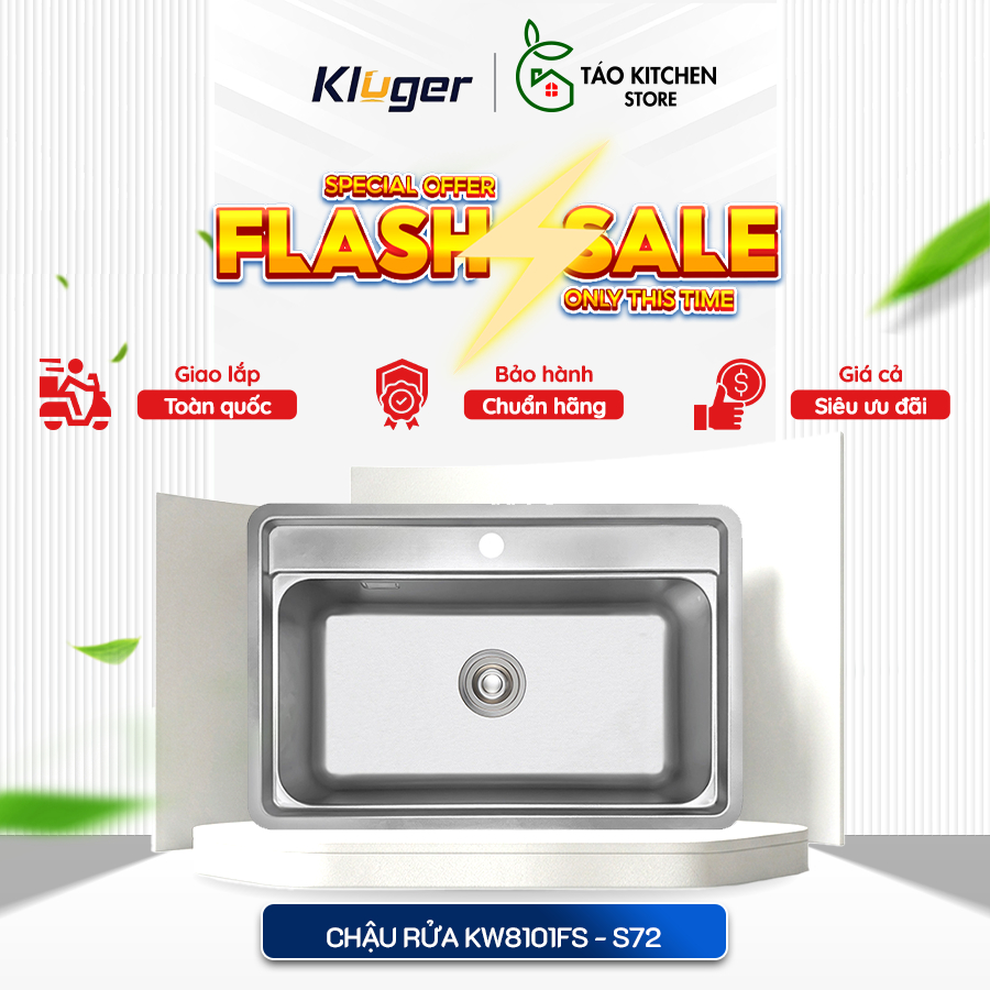 Chậu rửa chén Kluger KW8101FS - S72 –Chậu Rửa Bát Cho Bếp Nhỏ Gọn